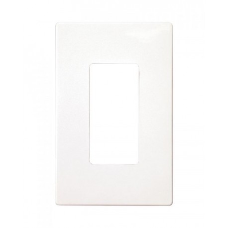 PJS26W | PLACA DECORATOR DE POLICARBONATO, 1 MODULO, COLOR BLANCO, SIN TORNILLOS | ARROW HART