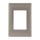 PLACA  3 VENTANAS METALIZADO ACERO CLARO | ALPHA | ESTEVEZ