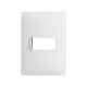 PLACA 1 MODULO C/CHASIS – BLANCO/GRAFITO S26 | Simon 26 | CODIGO 2600611-130
