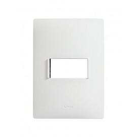 PLACA 1 MODULO C/CHASIS – BLANCO/GRAFITO S26 | Simon 26 | CODIGO 2600611-130