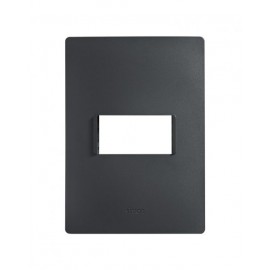 PLACA 1 MODULO C/CHASIS – GRAFITO/BLANCO S26 | Simon 26 | CODIGO 2600611-138
