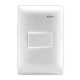 PLACA 1 MÓDULO CON INTERRUPTOR SENCILLO BLANCO | ROYER 100