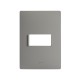 PLACA 1MODULO S/CHASIS  – GRIS PLOMO S26 | Simon 26 | CODIGO 2600611-035