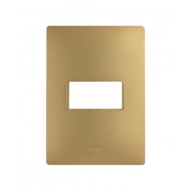 PLACA 1MODULO S/CHASIS  – ORO MATE S26 | Simon 26 | CODIGO 2600611-066