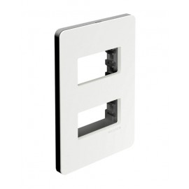 PLACA 2 MODULOS BLANCA CHASIS NEGRO UNNO