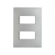 PLACA 2 MODULOS C/CHASIS – BLANCO/GRAFITO S26 | Simon 26 | CODIGO 2600612-130