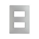 PLACA 2 MODULOS C/CHASIS – BLANCO/GRAFITO S26 | Simon 26 | CODIGO 2600612-130