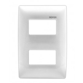 PLACA 2 MÓDULOS DISTANCIADOS BLANCO | ROYER 100