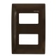 PLACA 2 MÓDULOS DISTANCIADOS CHOCOLATE | ROYER 100