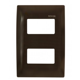 PLACA 2 MÓDULOS DISTANCIADOS CHOCOLATE | ROYER 100