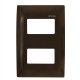 PLACA 2 MÓDULOS DISTANCIADOS CHOCOLATE | ROYER 100