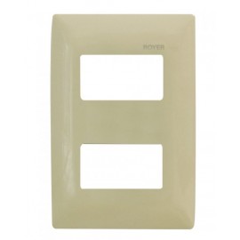 PLACA 2 MÓDULOS DISTANCIADOS MARFIL | ROYER 100