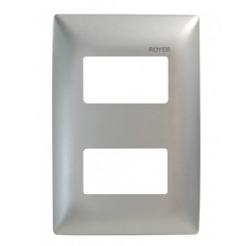 PLACA 2 MÓDULOS DISTANCIADOS PLATA | ROYER 100