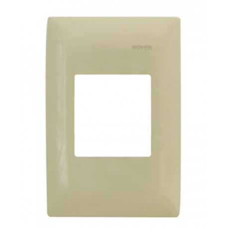 PLACA 2 MÓDULOS JUNTOS MARFIL | ROYER 100