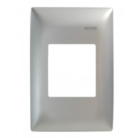 PLACA 2 MÓDULOS JUNTOS PLATA | ROYER 100