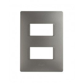 PLACA 2MODULOS S/CHASIS  – ACERO S26 | Simon 26 | CODIGO 2600612-110
