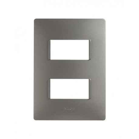 PLACA 2MODULOS S/CHASIS  – ACERO S26 | Simon 26 | CODIGO 2600612-110