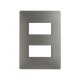 PLACA 2MODULOS S/CHASIS  – ACERO S26 | Simon 26 | CODIGO 2600612-110