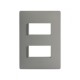 PLACA 2MODULOS S/CHASIS  – GRIS PLOMO S26 | Simon 26 | CODIGO 2600612-035