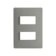 PLACA 2MODULOS S/CHASIS  – GRIS PLOMO S26 | Simon 26 | CODIGO 2600612-035