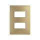 PLACA 2MODULOS S/CHASIS  – ORO MATE S26 | Simon 26 | CODIGO 2600612-066