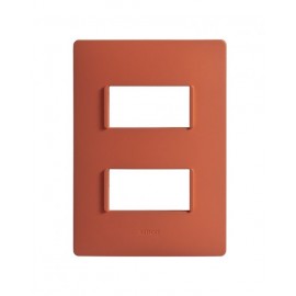 PLACA 2MODULOS S/CHASIS  – ROJO CORAL S26 | Simon 26 | CODIGO 2600612-097
