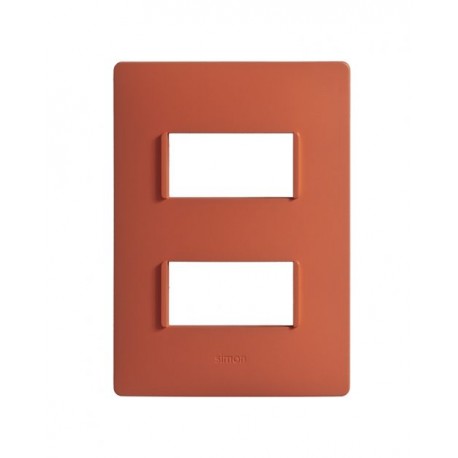 PLACA 2MODULOS S/CHASIS  – ROJO CORAL S26 | Simon 26 | CODIGO 2600612-097