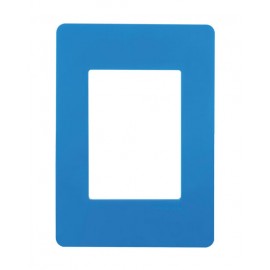 PLACA 3 MODULOS AZUL CHASIS BLANCO UNNO