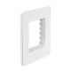 PLACA 3 MODULOS BLANCA CHASIS BLANCO UNNO