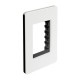 PLACA 3 MODULOS BLANCA CHASIS NEGRO UNNO