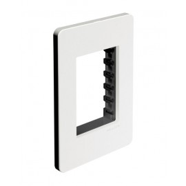 PLACA 3 MODULOS BLANCA CHASIS NEGRO UNNO