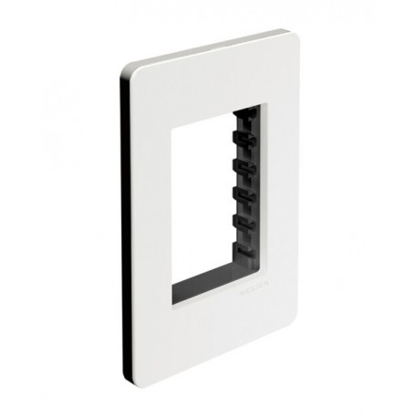 PLACA 3 MODULOS BLANCA CHASIS NEGRO UNNO