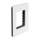 PLACA 3 MODULOS BLANCA CHASIS NEGRO UNNO