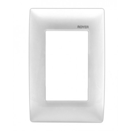 PLACA 3 MÓDULOS BLANCO | ROYER 100