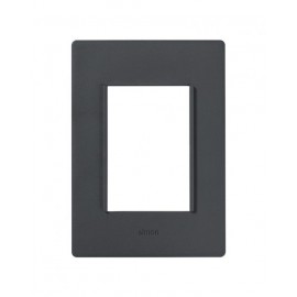 PLACA 3 MODULOS C/CHASIS – GRAFITO/BLANCO S26 | Simon 26 | CODIGO 2600613-138