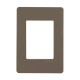 PLACA 3 MODULOS CHOCOLATE CHASIS BLANCO UNNO