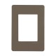 PLACA 3 MODULOS CHOCOLATE CHASIS BLANCO UNNO