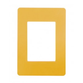 PLACA 3 MODULOS MOSTAZA CHASIS BLANCO UNNO