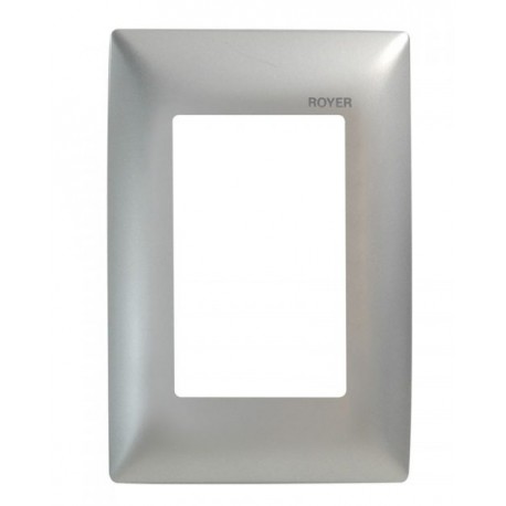 PLACA 3 MÓDULOS PLATA | ROYER 100