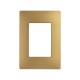 PLACA 3MODULOS S/CHASIS  – ORO MATE S26 | Simon 26 | CODIGO 2600613-066