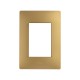PLACA 3MODULOS S/CHASIS  – ORO MATE S26 | Simon 26 | CODIGO 2600613-066