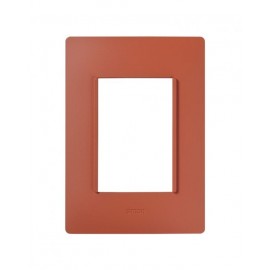 PLACA 3MODULOS S/CHASIS  – ROJO CORAL S26 | Simon 26 | CODIGO 2600613-097
