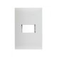 PLACA BLANCA DE 1 MODULO CON CHASIS *180* | Simon 25 | CODIGO 25611-30
