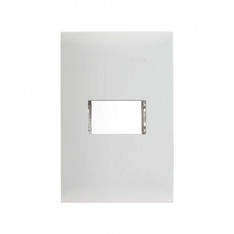 PLACA BLANCA DE 1 MODULO CON CHASIS *180* | Simon 25 | CODIGO 25611-30