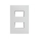 PLACA BLANCA DE 2 MODULOS CON CHASIS | Simon 25 | CODIGO 25612-30