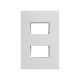 PLACA BLANCA DE 2 MODULOS CON CHASIS | Simon 25 | CODIGO 25612-30