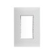 PLACA BLANCA DE 3 MODULOS CON CHASIS | Simon 25 | CODIGO 25613-30