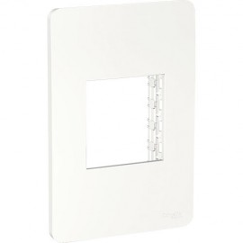 Placa de 2 módulos centrados. Blanco
