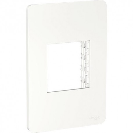 Placa de 2 módulos centrados. Blanco