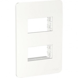 Placa de 2 módulos. Blanco